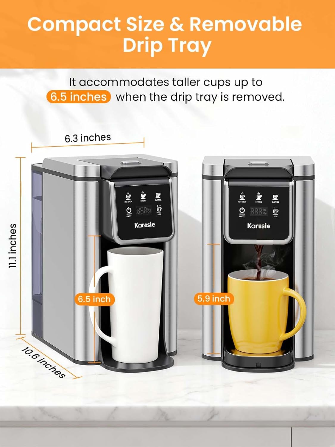 Cafetera K Cup para taza K y molidos 6-14oz tanque 50oz