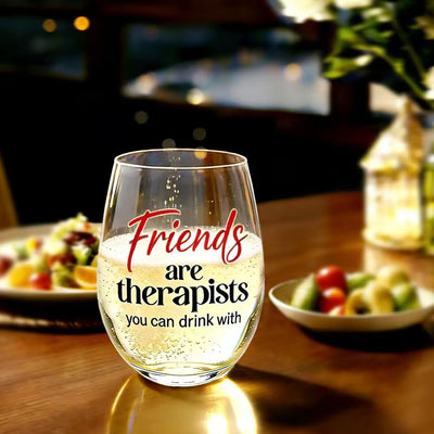 Copa de vino sin tallo regalo divertido para mujer