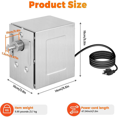 Motor parrilla 45W alto torque 130-174lb reemplazo universal