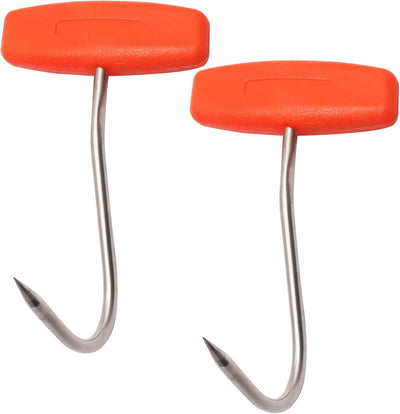 2 Ganchos Carne Acero Inox 5pulg Forma T