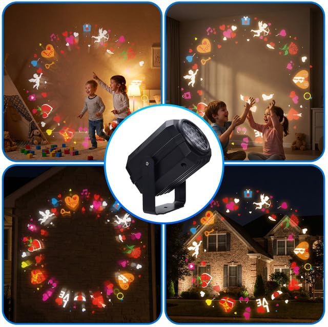 Proyector luz corazón amor ajustable para dormitorio niño