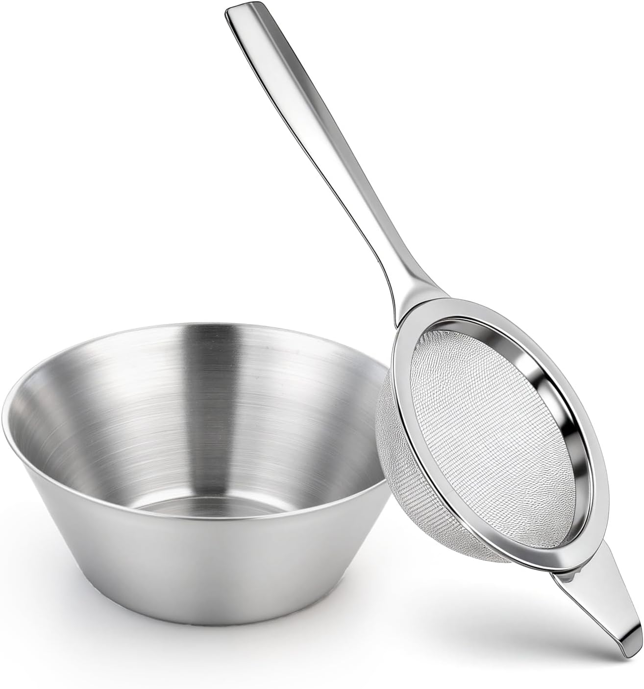 2 Tamices Matcha con Base Acero Inox para Té Café Cóctel
