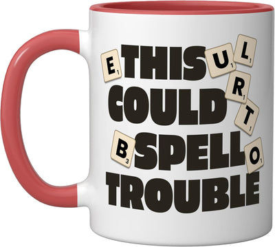 Taza Cerámica Juego de Palabras Rojo/Blanco