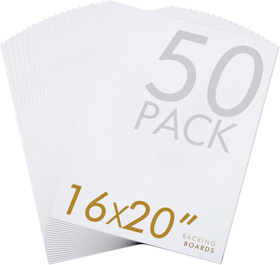 50 Tableros Sin Ácidos 16x20pulg 4 Capas Blanco