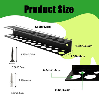 Soporte destornillador pared 12.6pulg organiz. herramientas