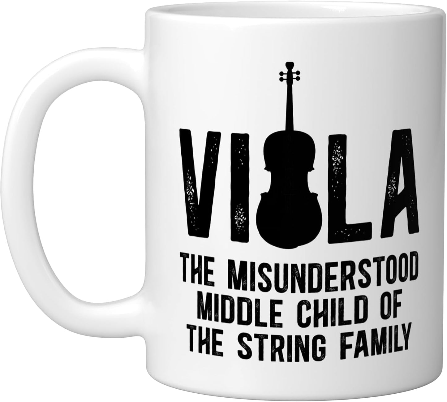 Taza cerámica para violista amante de la viola blanca