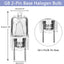 Bombilla halógena G8 20W 120V T4 regulable blanco cálido set 10