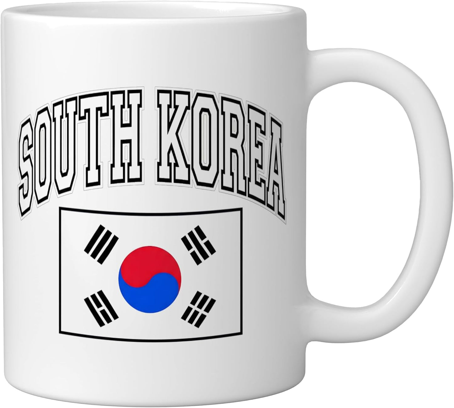 Taza Cerámica Estilo Universidad Coreana Blanca