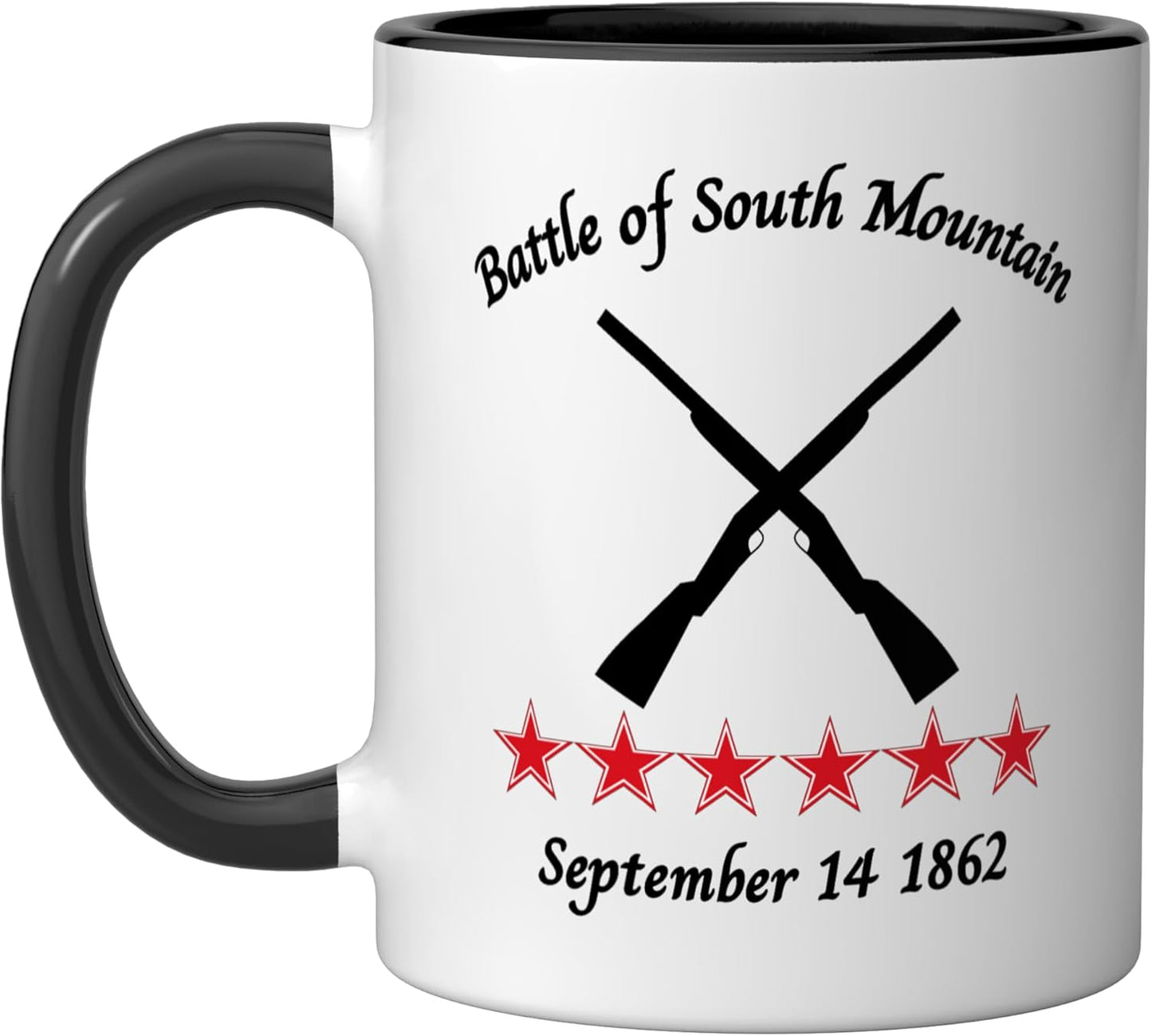 Taza cerámica Batalla de South Mountain Maryland 1862 negro/blanco