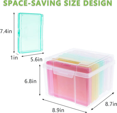 Caja fotos 5x7pulg con 7 fundas interiores organizador