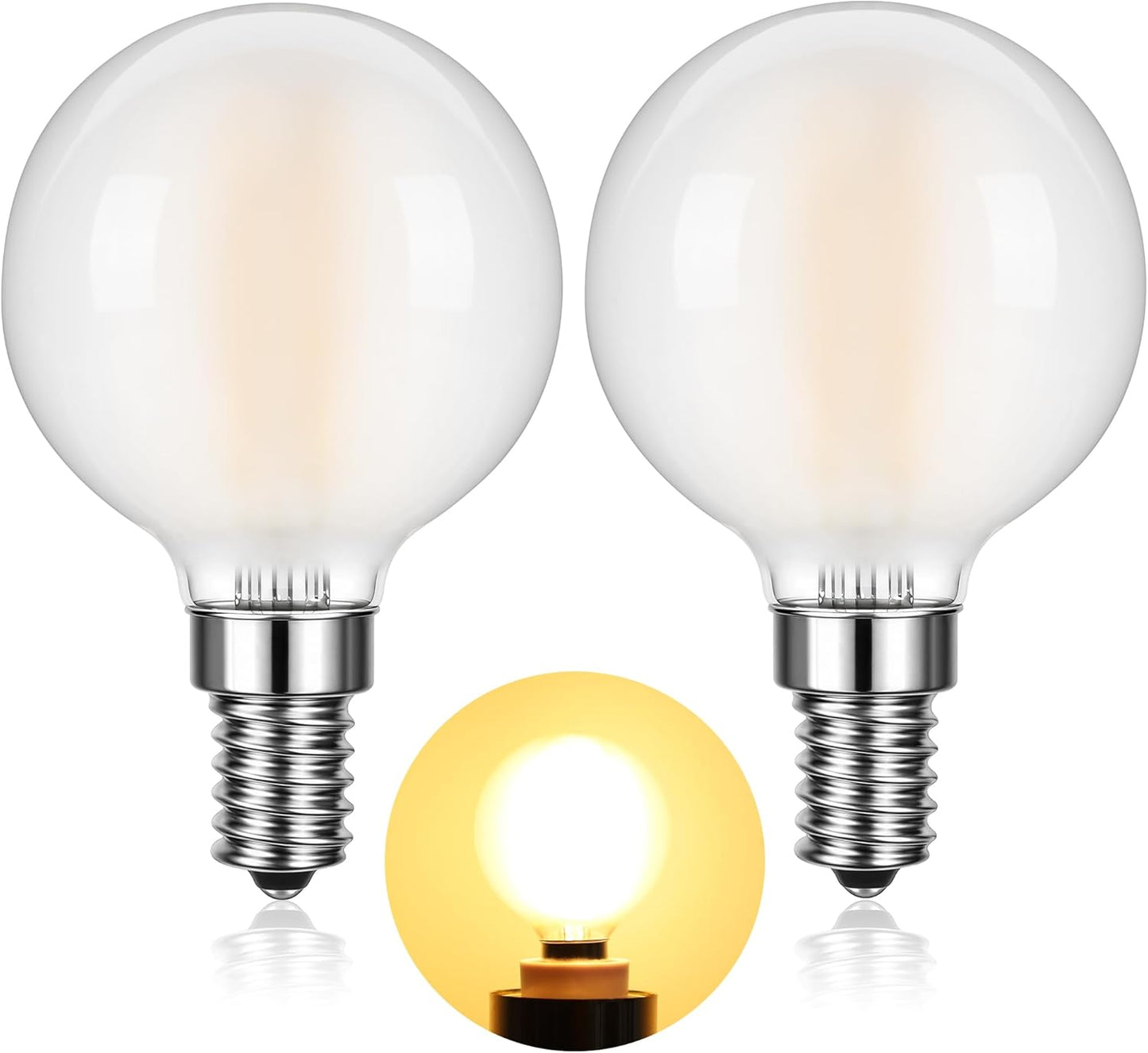 Bombilla LED E12 regulable 4 W cálida para colgantes y ventiladores