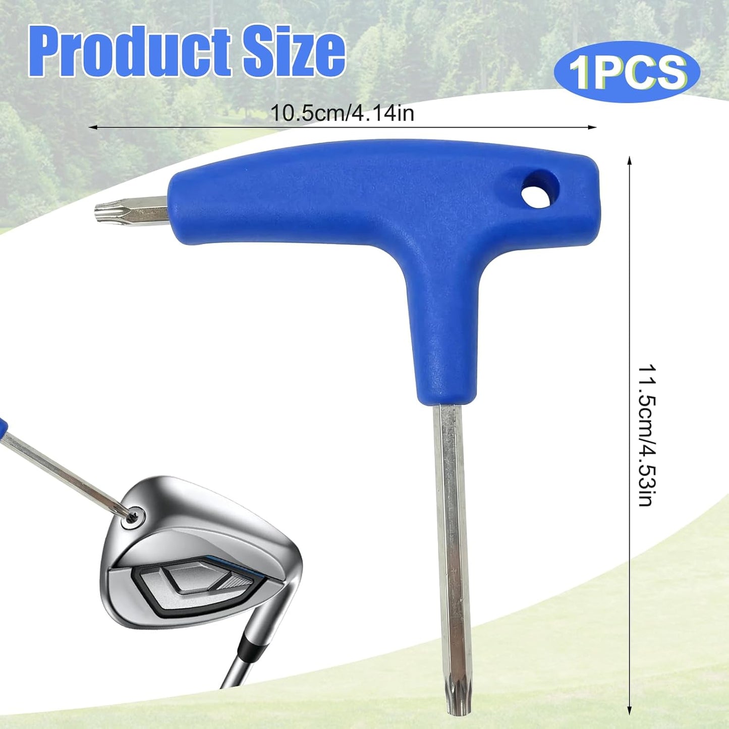 Herramienta ajuste palos golf acero inox 2en1 con mango plástico