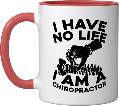 Taza Cerámica para Alivio de Dolor Lumbar Rojo/Blanco