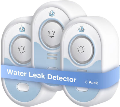 Detector fugas agua 3 pzas batería 5 años alarma 100 dB IP66