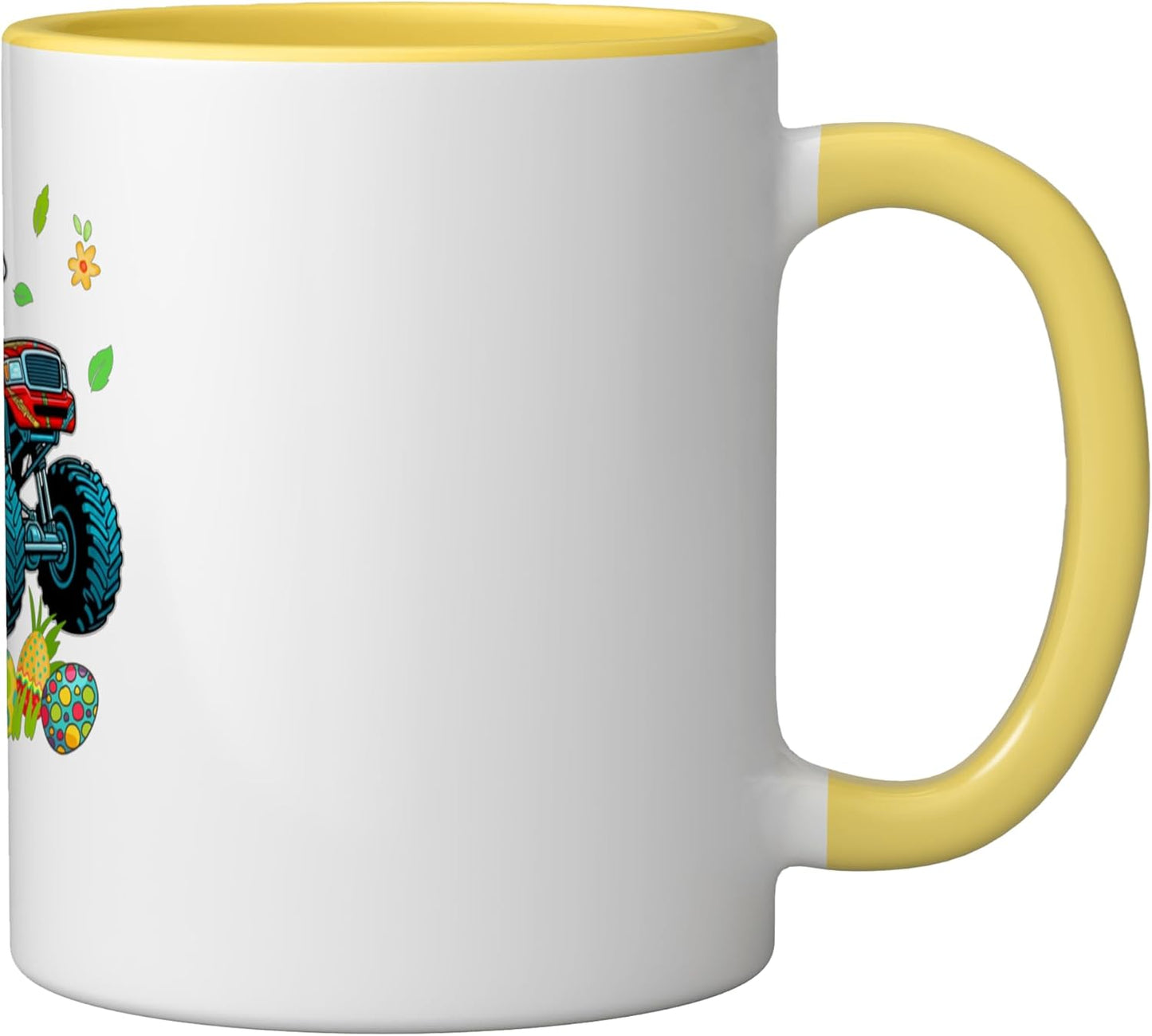 Taza Cerámica Oboe Conejo Pascua Amarillo/Blanco