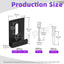 Set 6 Clips Espejo Metal Negro Soporte Pesado