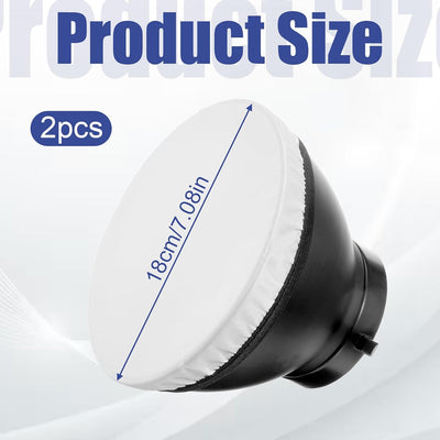 Difusor luz 7pulg 2pzas tela blanca estudio anillo luz