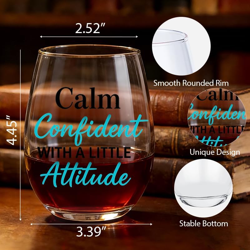 Vaso de copas de vino sin tallo regalo para mujeres y amigas
