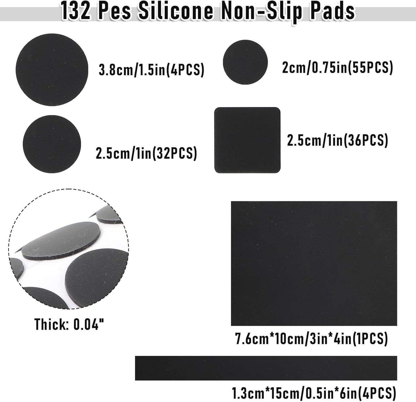 Almohadillas antiderrap silicón autoadhesivas para muebles