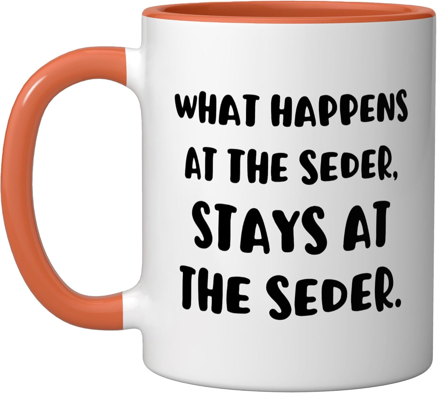 Taza cerámica para Pascua What Happens at the Seder Stays Funny
