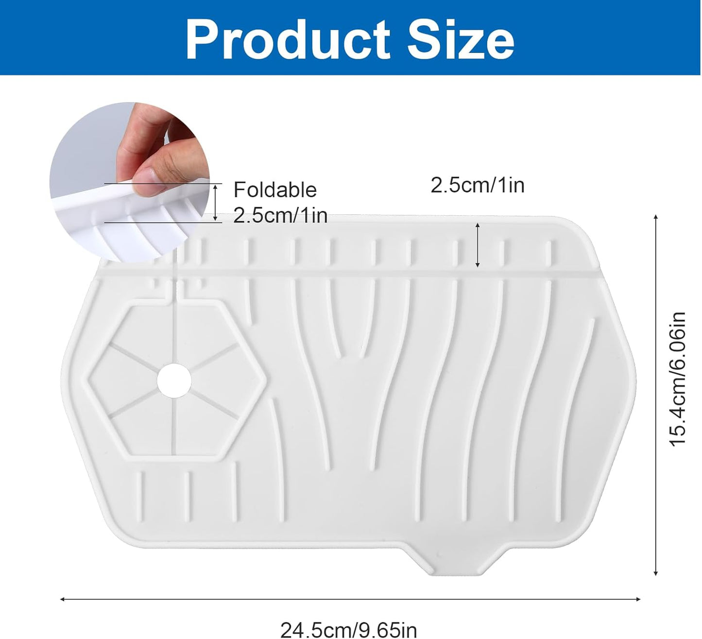 Alfombrilla silicona protector salpicaduras grifo cocina baño