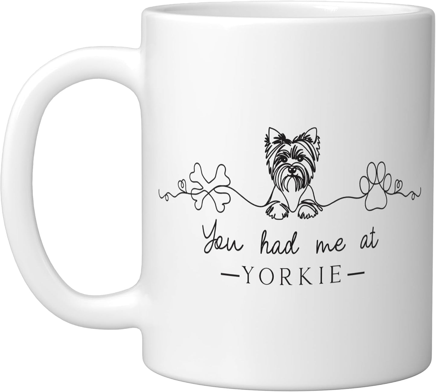 Taza Cerámica Yorkie Blanca