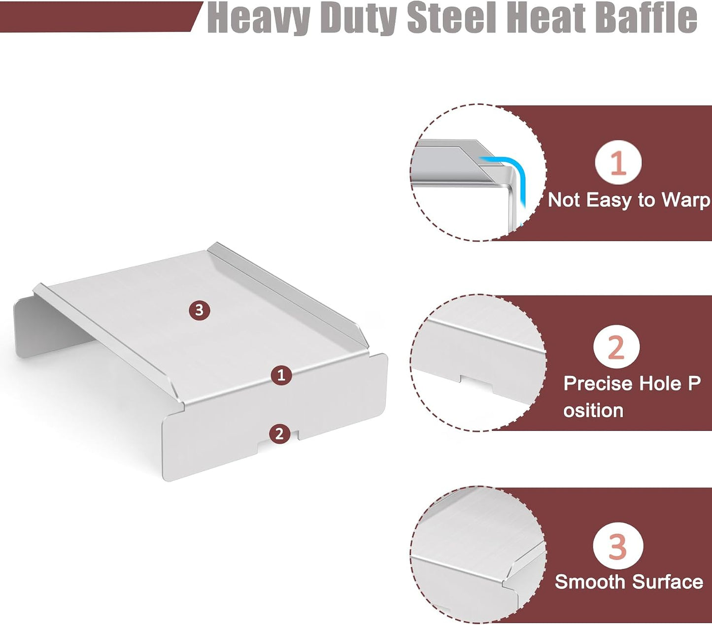 Deflector calor acero inox Pit Boss repuesto
