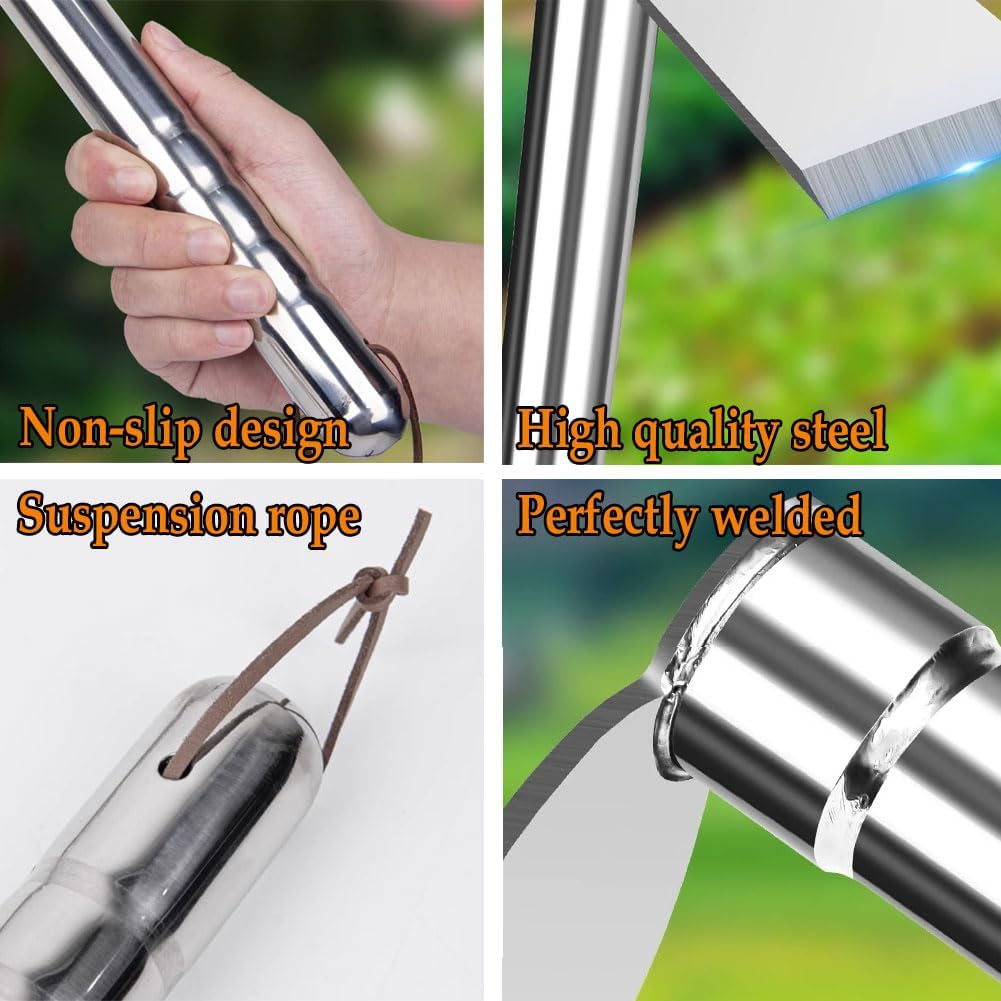 Azada 2en1 pala pico acero inox jardinería