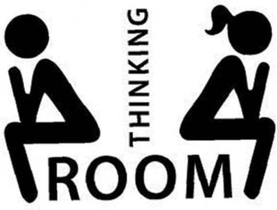Adhesivos para baño humorísticos de toilet thinking