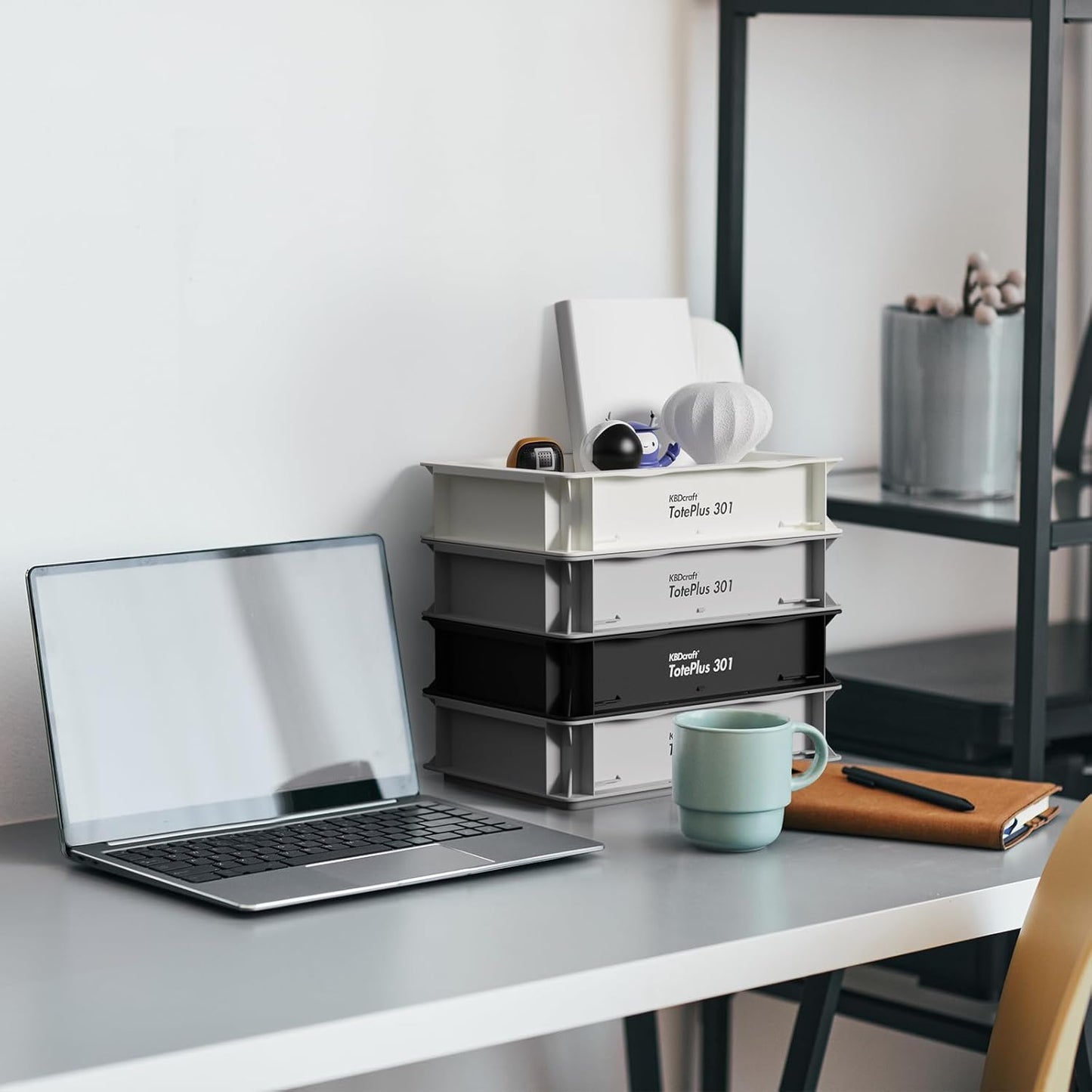 Contenedores apilables plastico resistente 12x8x3pulg