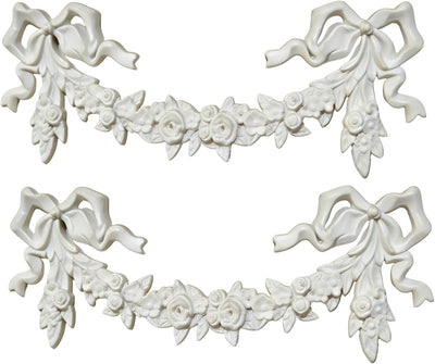 2 Pzas Apliques PVC Blanco Onlay 3D Rosa Decoración Pared