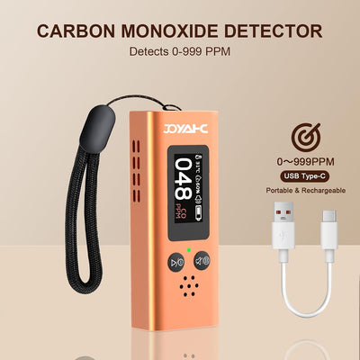 Detector CO 3en1 con temp y humedad alarma dual viaje campamento RV