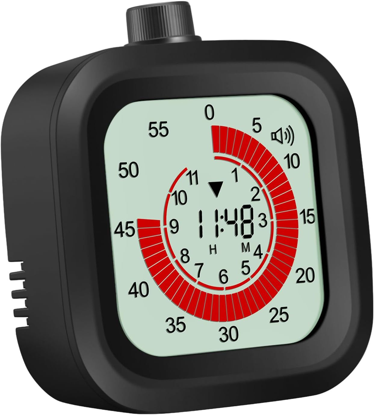 Temporizador visual digital para niños 12 horas negro