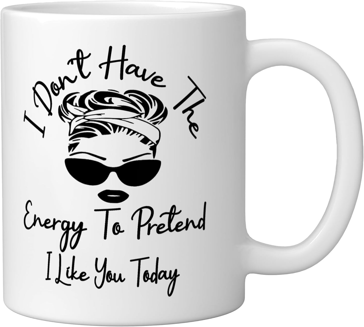 Taza Cerámica Humorística Blanca No Tengo Energía Hoy