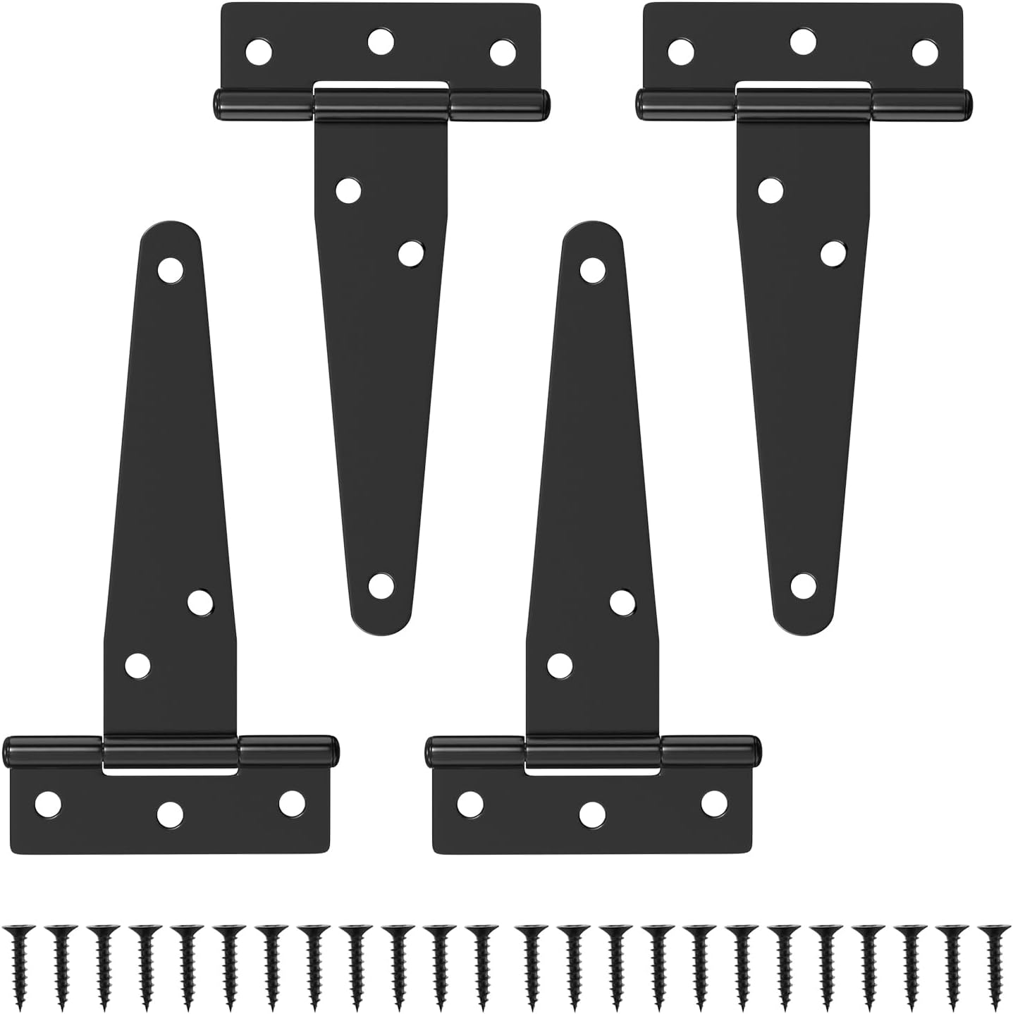 Bisagras puerta negra resistente oxido paquete 4 4pulg