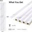 8 Paneles Pared WPC 108x6.1pulg Acústicos 3D Blanco