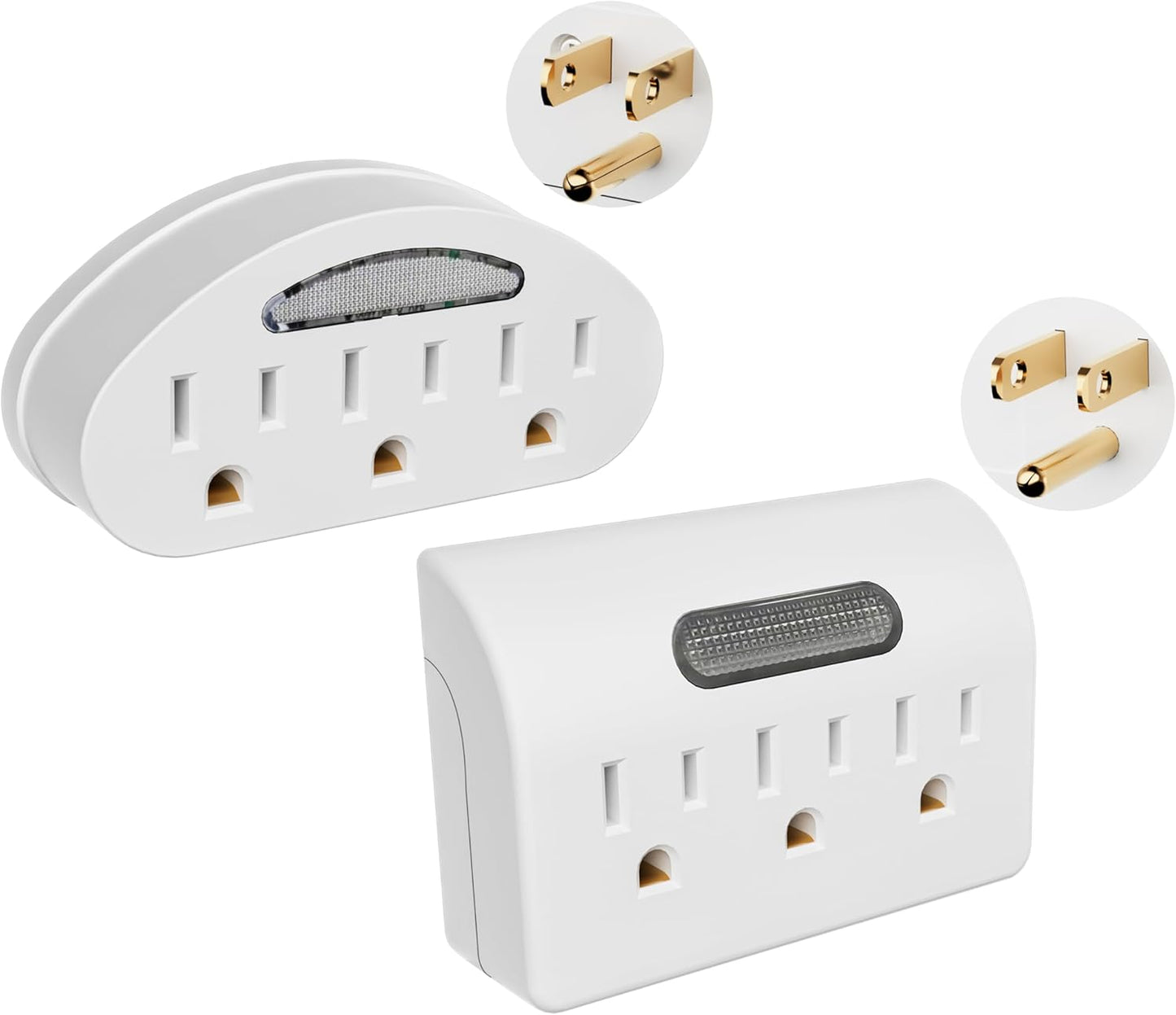 Extensor tomacorrientes 3 salidas con luz LED