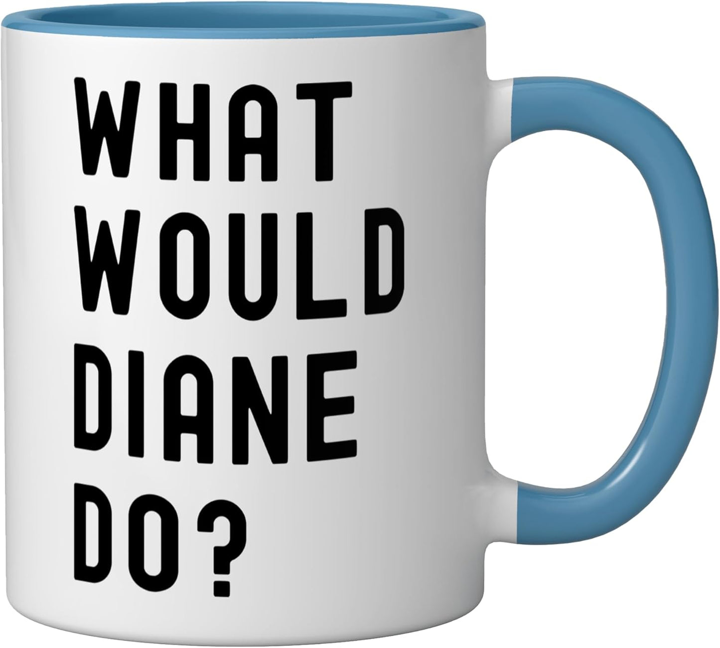 Taza cerámica What Would Diane Do? Azul/blanco