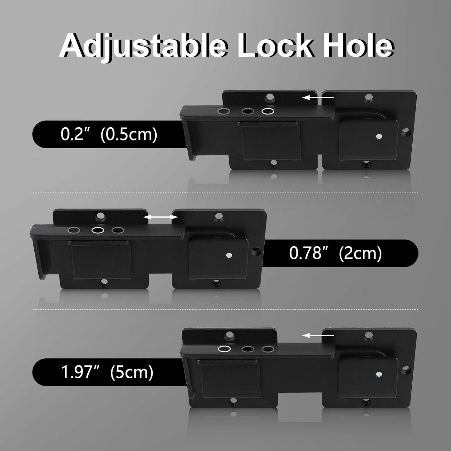 Cerradura puerta abatible 7.5pulg pestillo aluminio valla madera