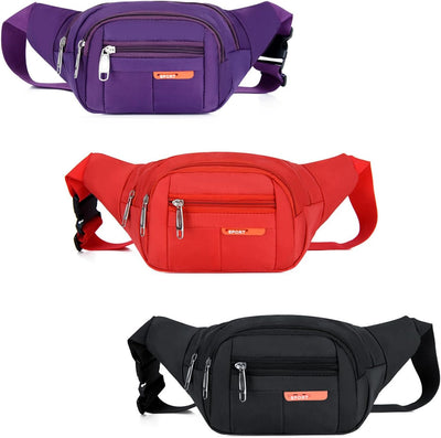Riñonera cruzada ajustable para mujer y hombre negro casual