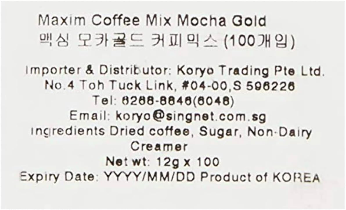 Mezcla de café suave Maxim Mocha Gold 0.42 oz x 100 unidades