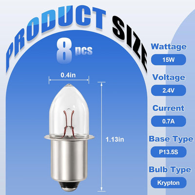 Base bombilla linterna 2.4V P13.5S comp 2D pack 8