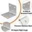 20 Soportes Metal En L 1.5x1.5pulg Resistente Para Madera