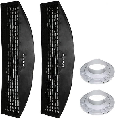 Caja luz rejilla panal 14x63pulg anillo Bowens estroboscópica 2uds