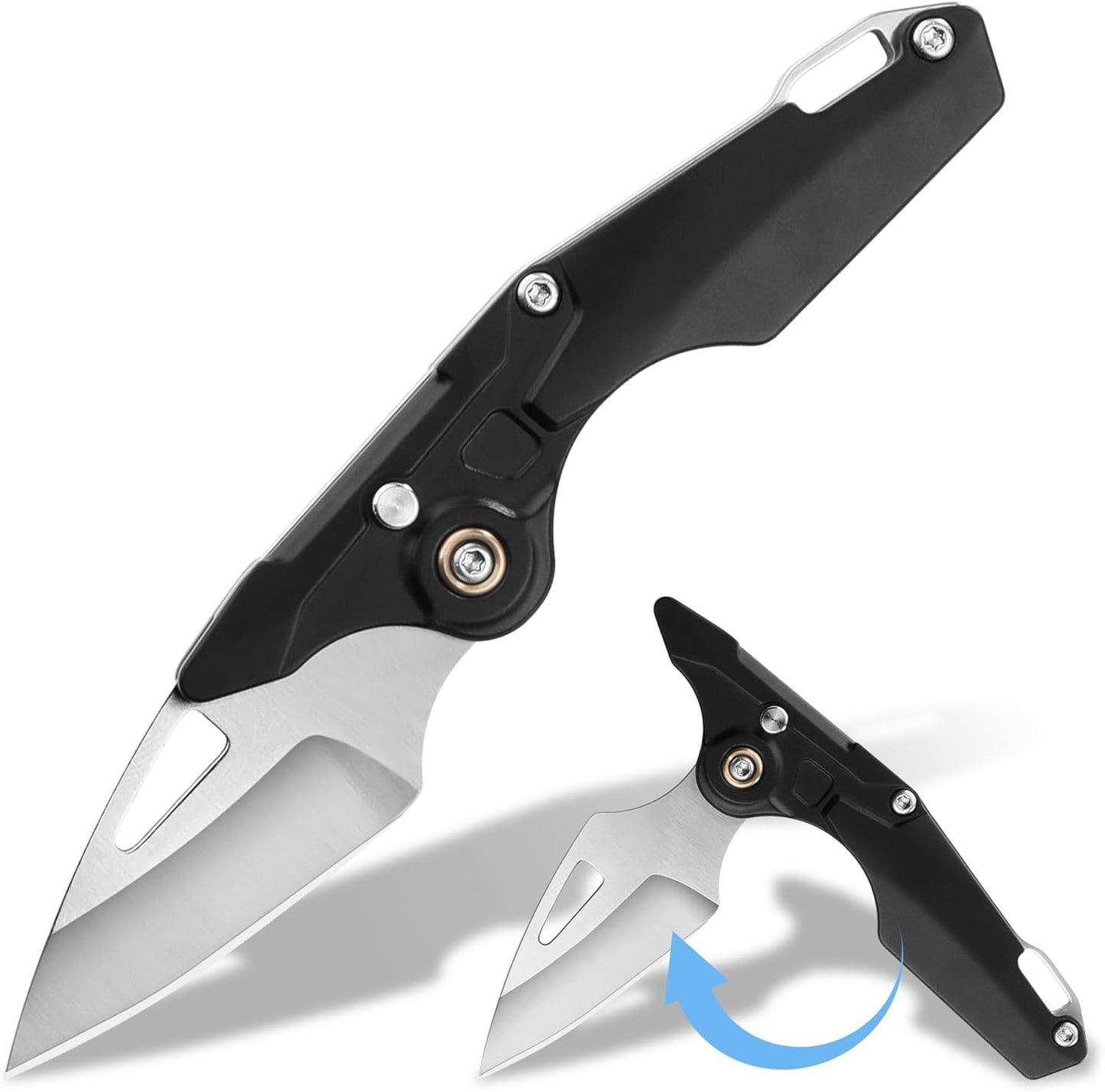 Cuchillo plegable EDC 1.98pulg bloqueo botón hoja 5CR15