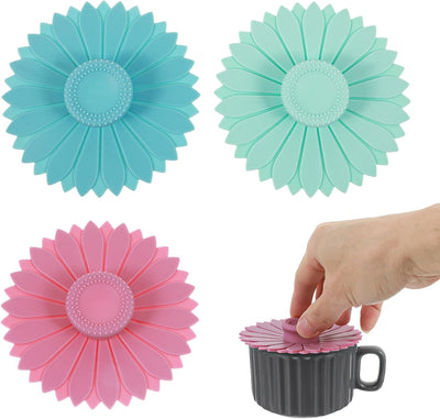 3 fundas silicona taza flexibles multicolor té café sin BPA
