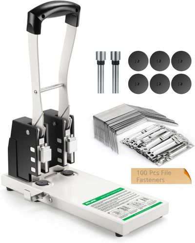 Perforadora 2 agujeros 2.756pulg 200 hojas ergonómica blanca