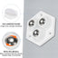2 Ruedas autoadhesivas 1.5pulg giratorias 360 grados acero inox