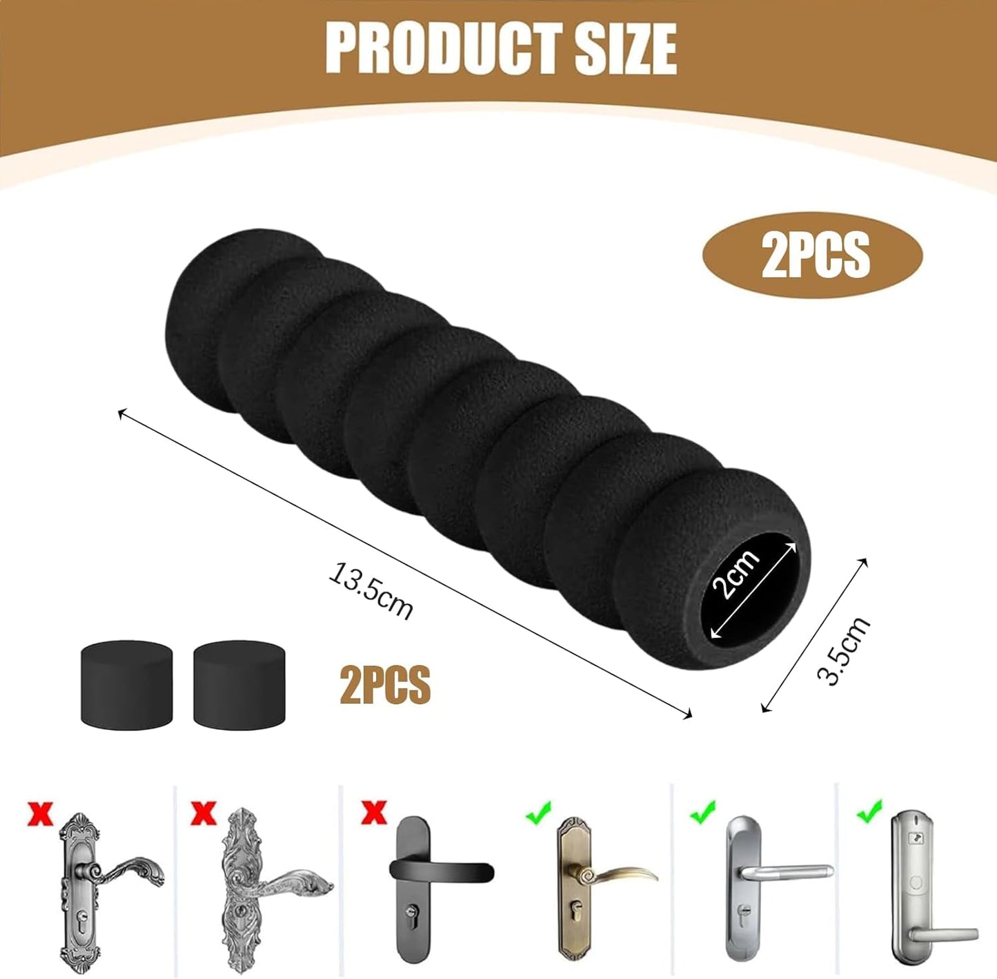 4 Fundas manijas puerta espuma anticolisión