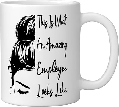 Taza de cerámica para compañero de trabajo divertido blanco